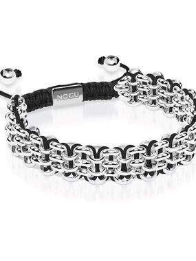 NOGU Sumatran Elephant Links Original Kismet Bracelet Black x Silver